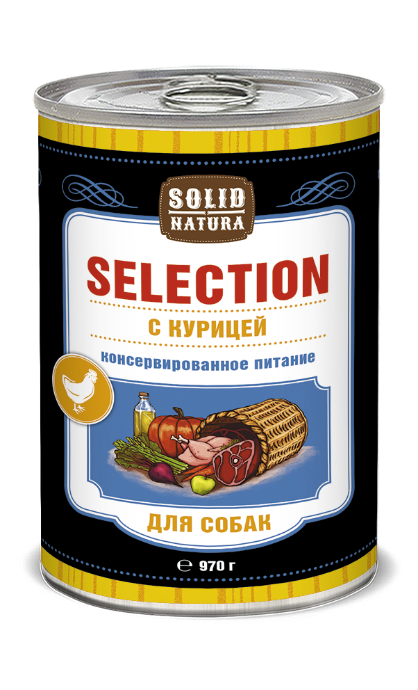 фото Solid natura selection курица влажный корм для собак жестяная банка 0,97 кг