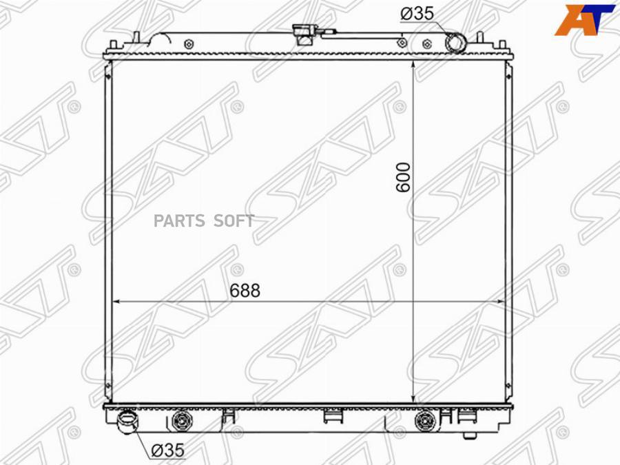 

SAT Радиатор NISSAN PATHFINDER/FRONTIER/XTERRA/NAVARA VQ40DE 04-
