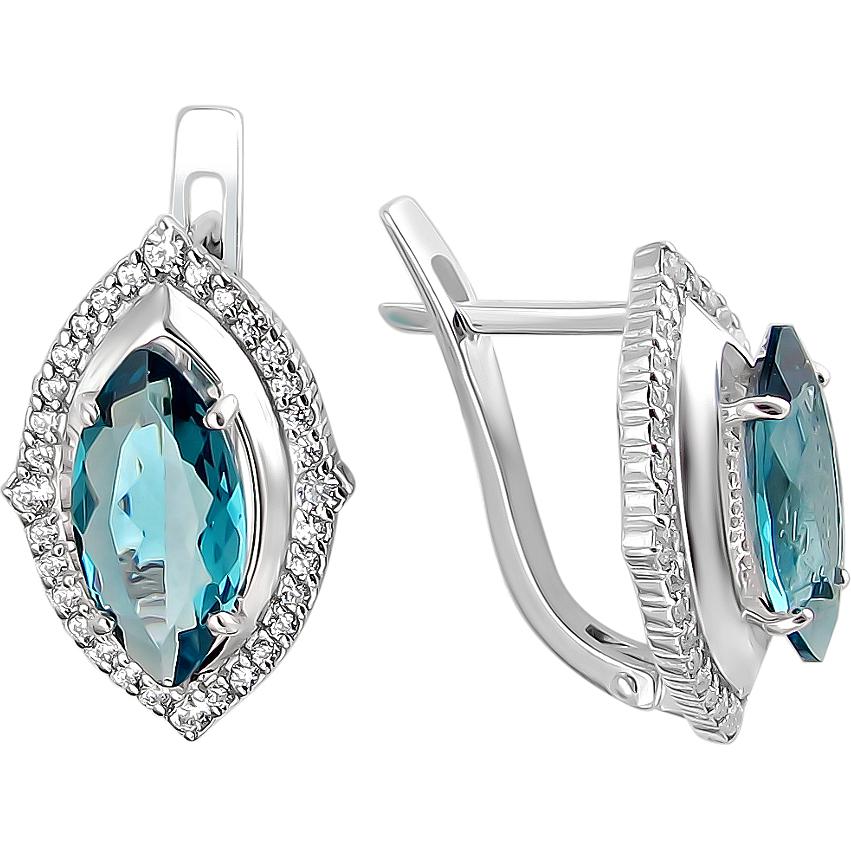 

Серьги женские из серебра Эстет С22С251240, фианит/swarovski, С22С251240