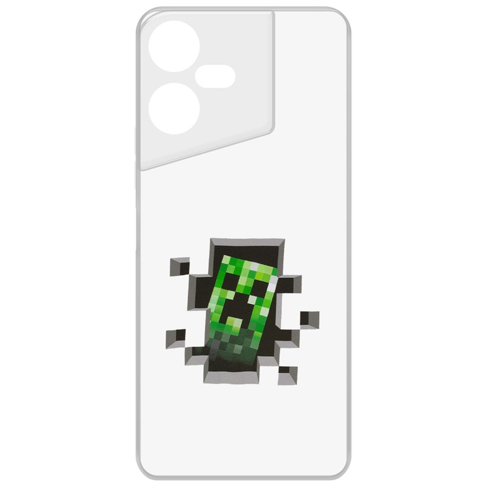 

Чехол-накладка Krutoff Clear Case Minecraft-Крипер для TECNO Pova Neo 3, Прозрачный