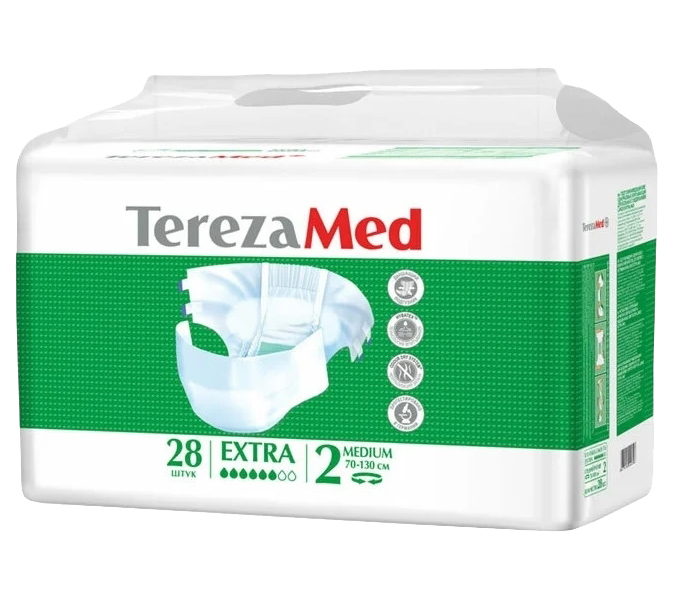 фото Комплект terezamed подгузники для взрослых extra medium №2 28 шт..ак. х 3 шт..