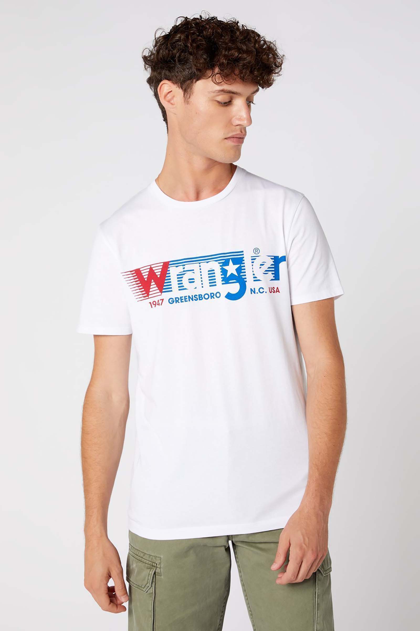 

Футболка мужская SS WRANGLER TEE WHITE Wrangler белая 4XL, SS WRANGLER TEE WHITE