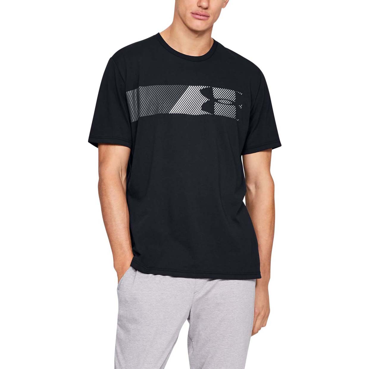 фото Футболка мужская fast left chest ss tee under armour черная 2xl