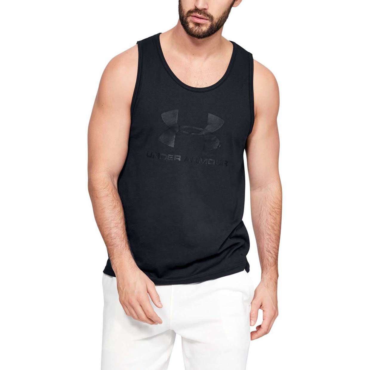 фото Майка мужская sportstyle logo tank under armour черная l