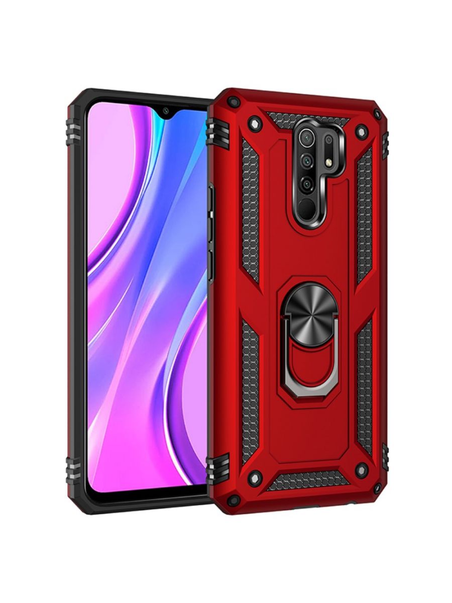 

ArmaRing чехол с кольцом подставкой и автодержателем для Xiaomi Redmi 9 Черный