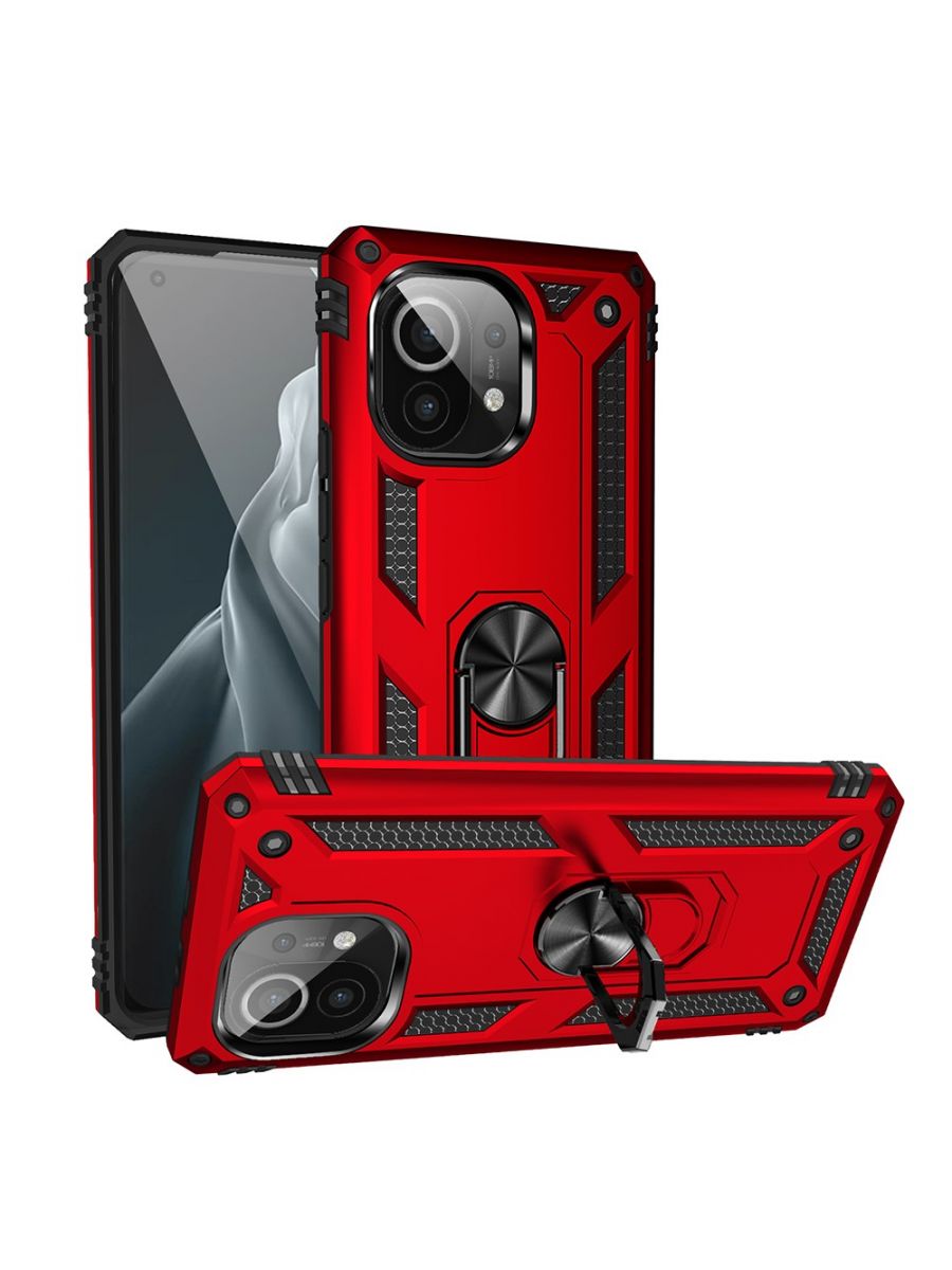

ArmaRing чехол с кольцом подставкой и автодержателем для Xiaomi Mi 11 Черный