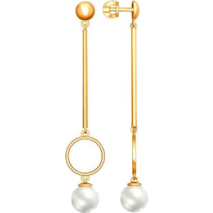 

Серьги женские из серебра Эстет Р3С2502830П, жемчуг, Р3С2502830П