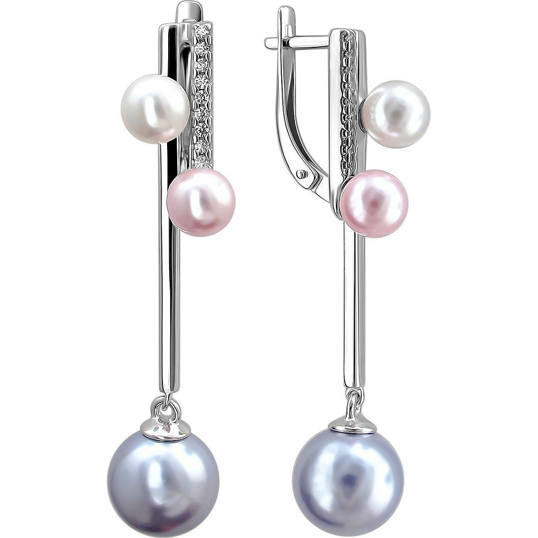 

Серьги женские из серебра Эстет Р3С2502694, жемчуг/фианит, Р3С2502694