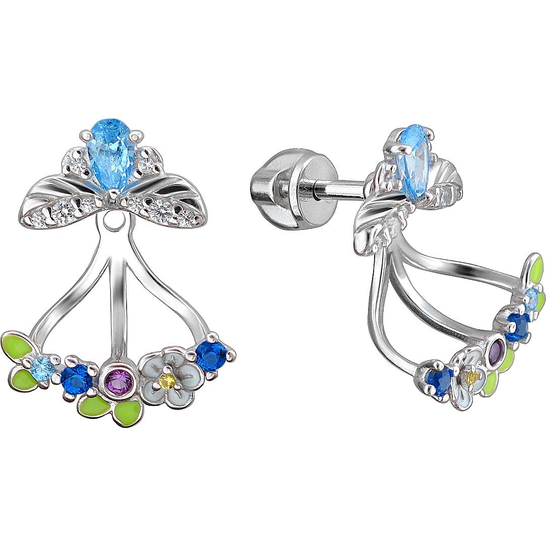 

Серьги женские из серебра Эстет Р3С25023628Э, фианит, Р3С25023628Э