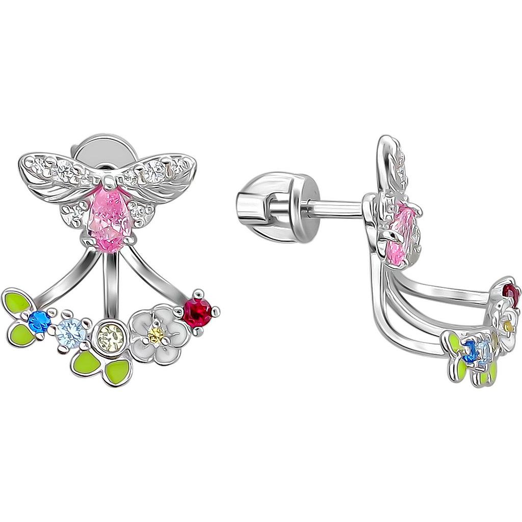 

Серьги женские из серебра Эстет Р3С25023627Э, фианит, Р3С25023627Э