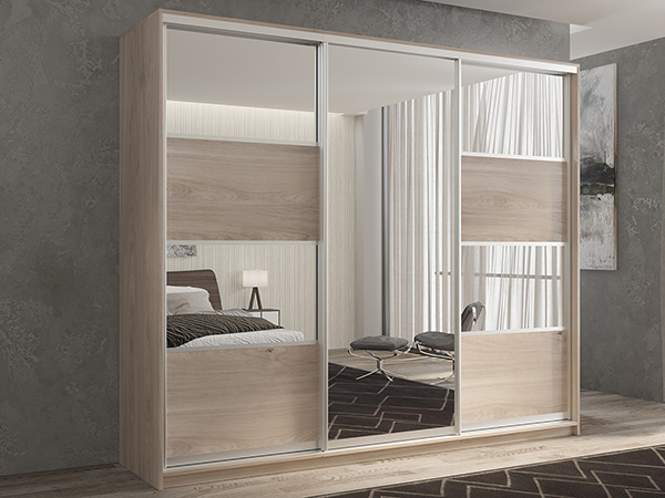 

Шкаф-купе 3-х дверный Кааппи 5 Дуб Кастелло Серый 210х60х230 см, Бежевый