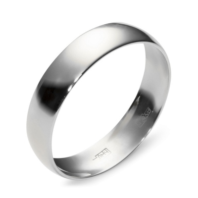Кольцо обручальное из серебра р. 17,5 Эстет 01О050141