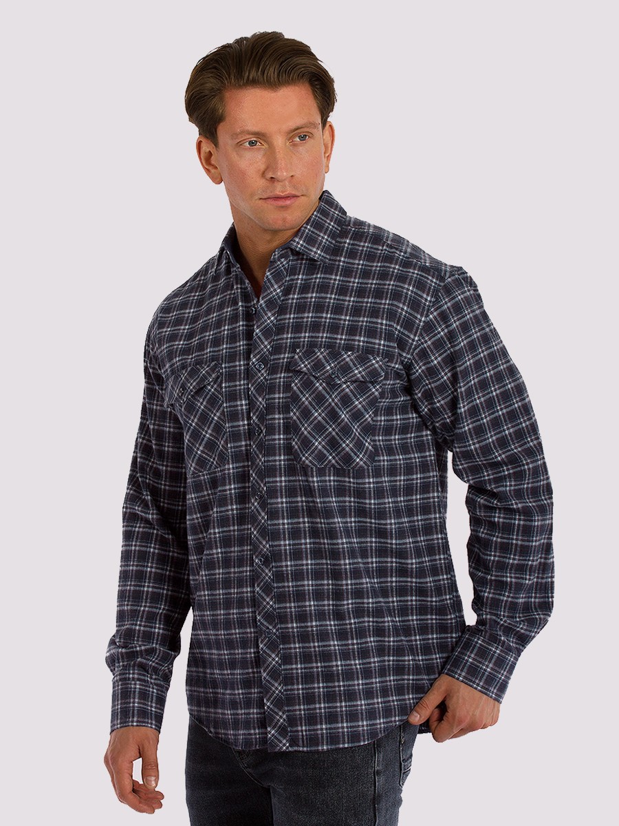 

Рубашка мужская PALMARY LEADING GD57001281 синяя 4XL, Синий, GD57001281