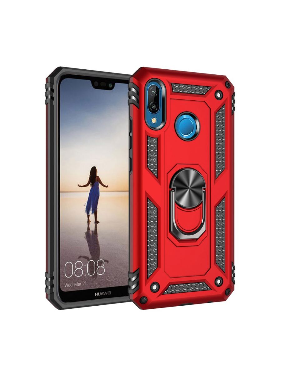 

ArmaRing чехол с кольцом подставкой и автодержателем для Huawei P20 lite Черный