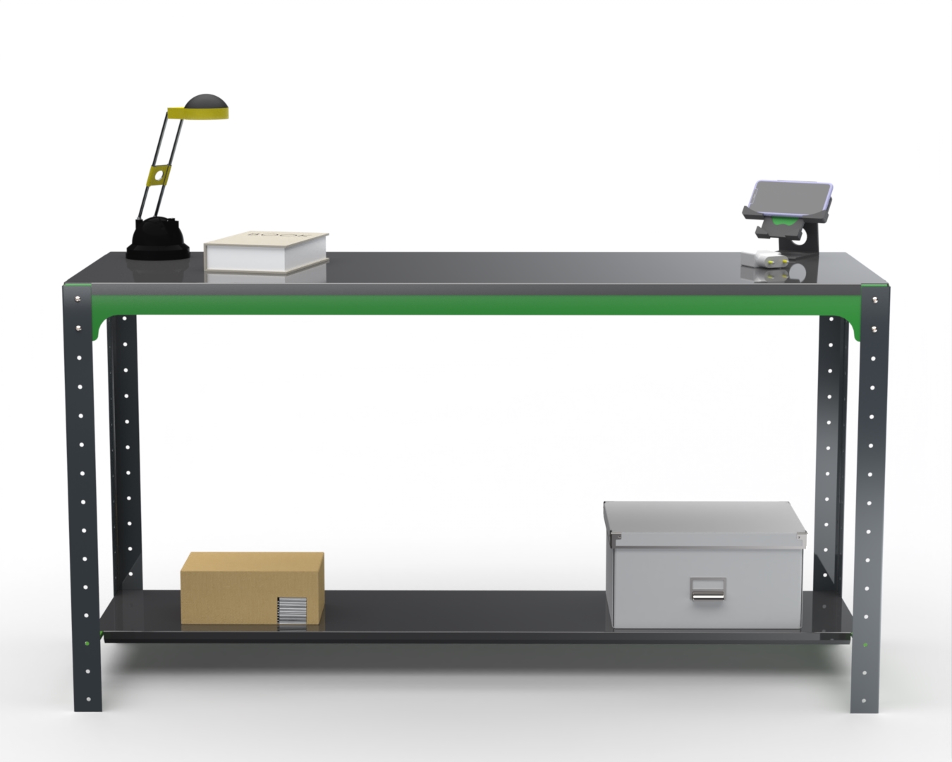 

Стол металлический Metalex серия KIT 750х1400х500 (одна полка) (серо-зеленый)