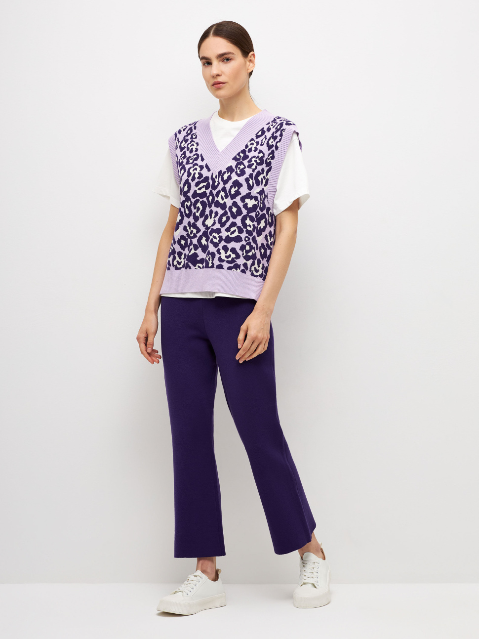 

Брюки женские Sela Moms 2810011553 фиолетовые L, 2810011553