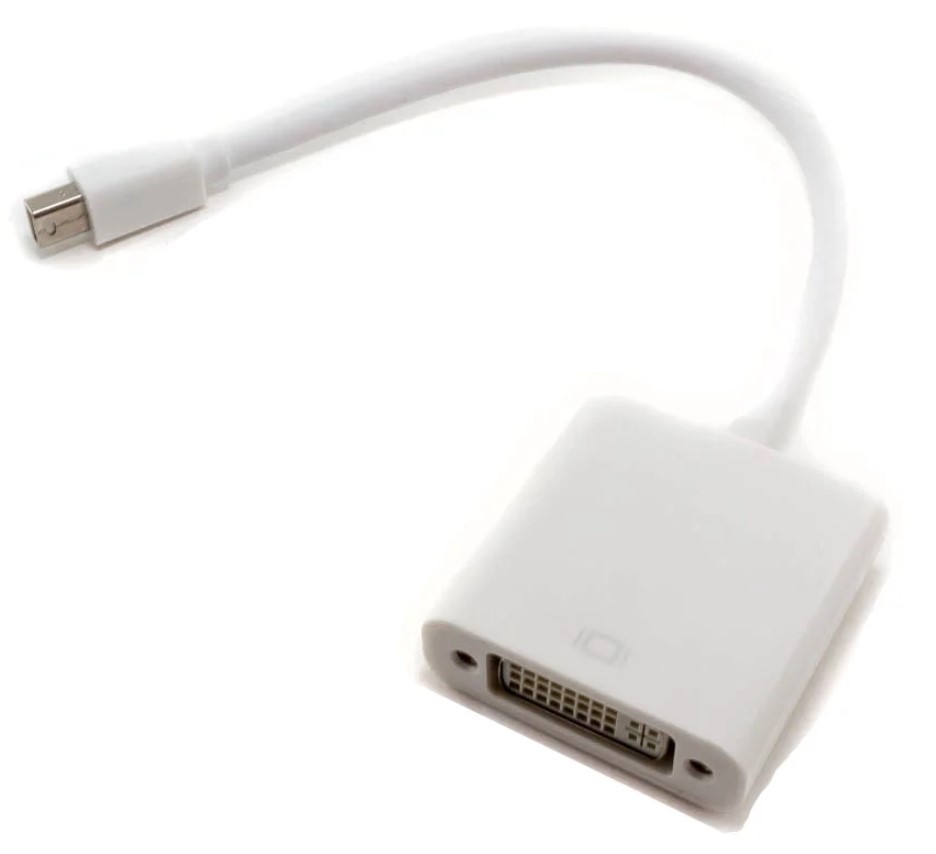 Переходник из Mini DisplayPort в DVI белый