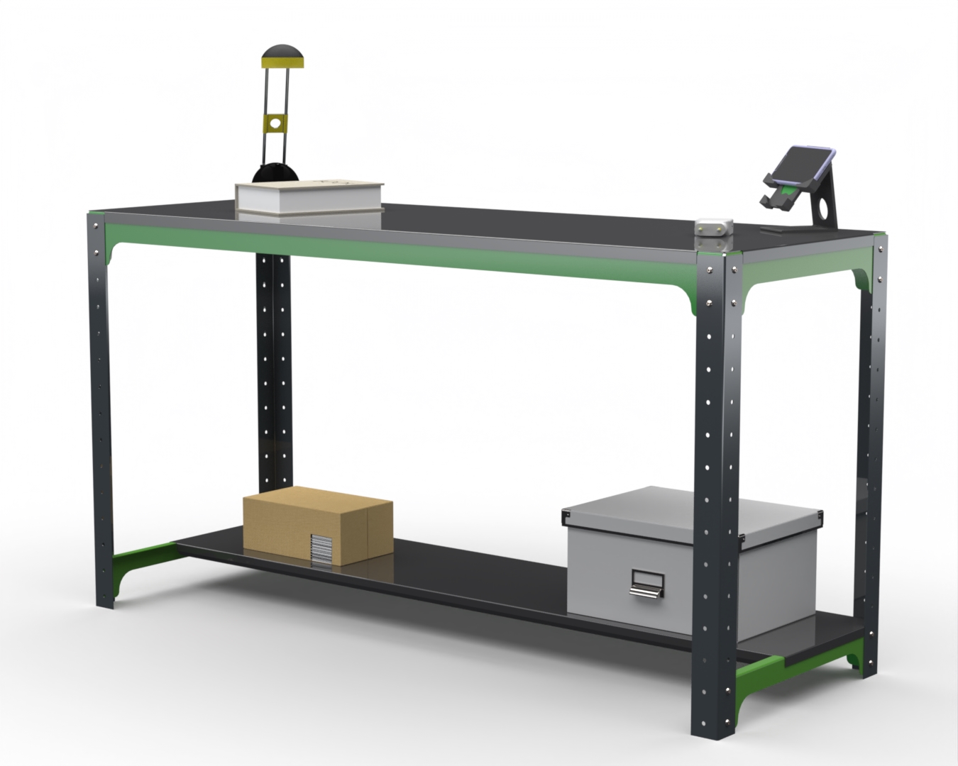 

Стол металлический Metalex серия KIT 750х1500х500 (одна полка) (серо-зеленый)