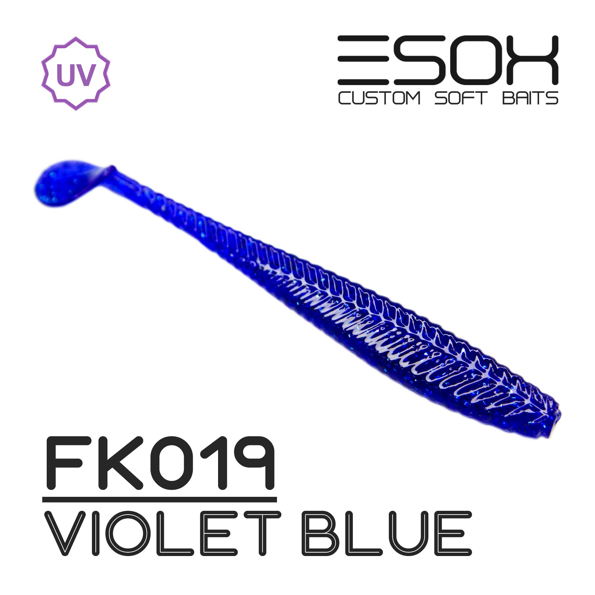 

Силиконовая приманка Esox Tratta 106 мм цвет fk019 Violet Blue 4 шт, Разноцветный, Tratta