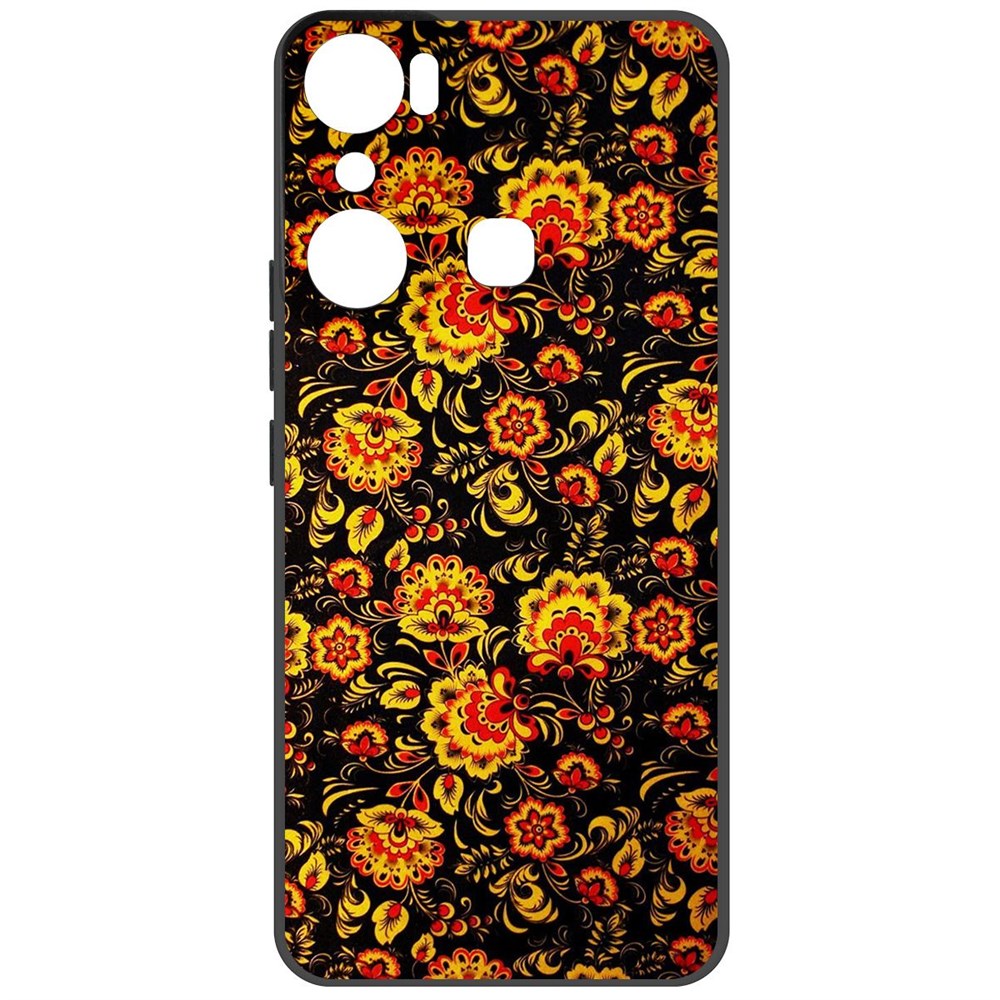 

Чехол-накладка Софт Хохлома для Infinix Hot 20i, Черный