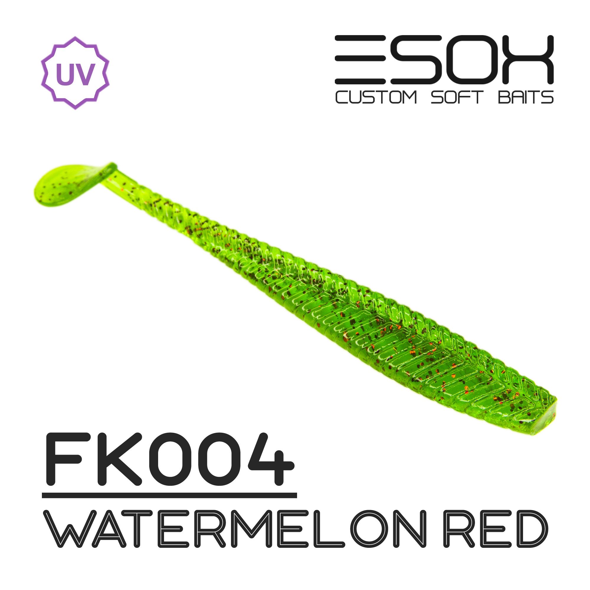 

Силиконовая приманка Esox Tratta 106 мм цвет fk004 Watermelon Red 4 шт, Разноцветный, Tratta