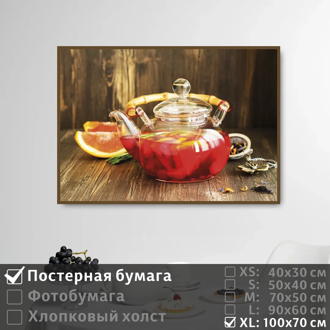 

Постер на стену ПолиЦентр Фруктовый чай 100х70 см, ФруктовыйЧай1