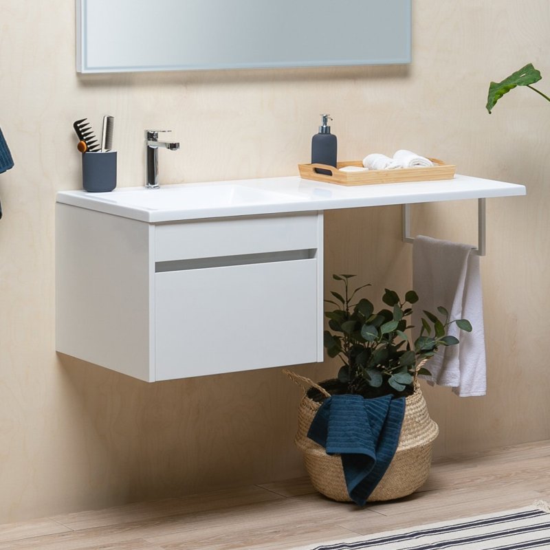 

Тумба для комплекта Aquanet Токио 68 1 ящик, Белый