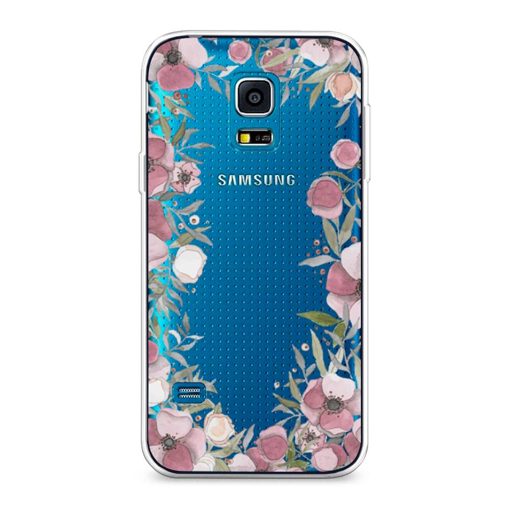 

Чехол Awog "Розовая цветочная рамка" для Samsung Galaxy S5 mini, 24250-8