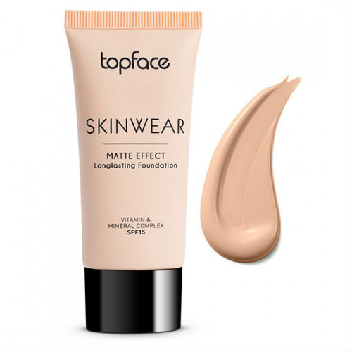 Тональный крем TopFace SkinWear Matte Effect тон 001 светло-бежевый 30 мл minimi колготки 40 ден matte effect nudo эффект caramello