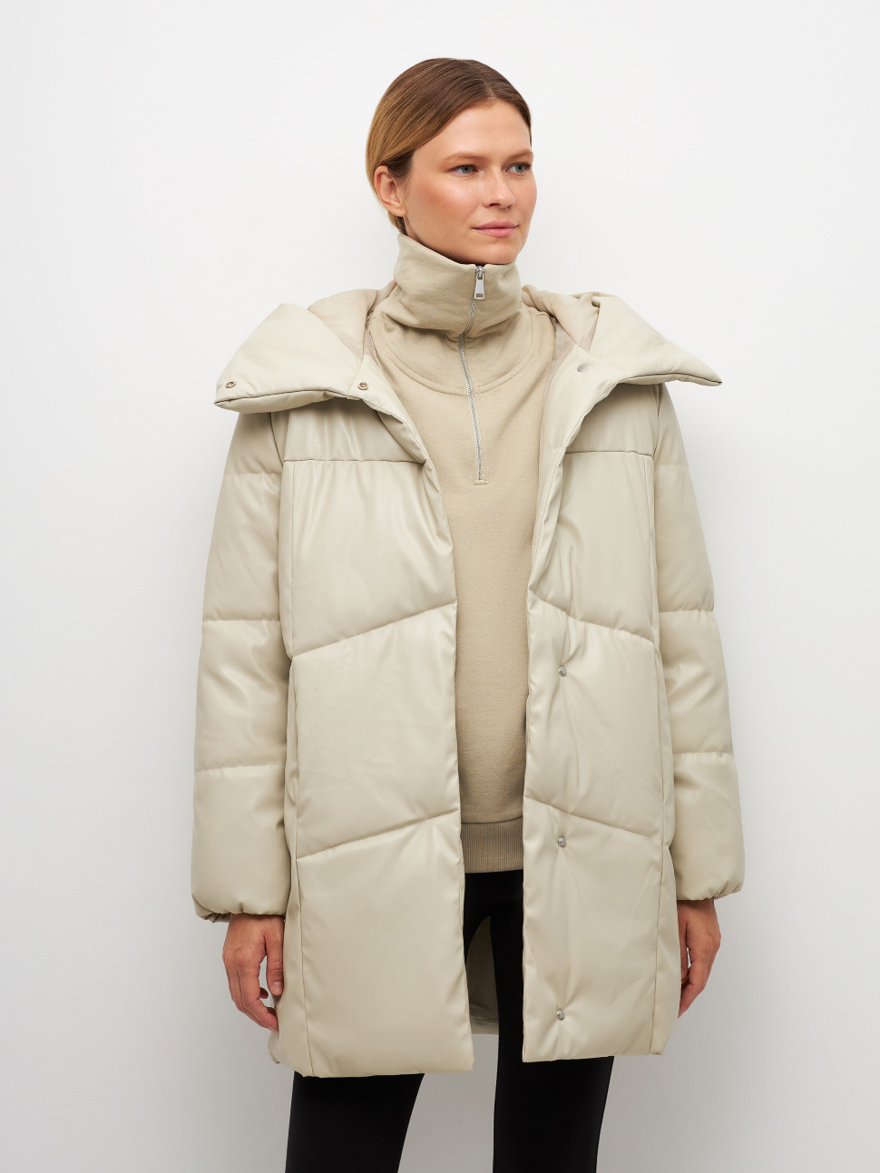 

Куртка женская Sela Moms 2810011246 бежевая L, 2810011246