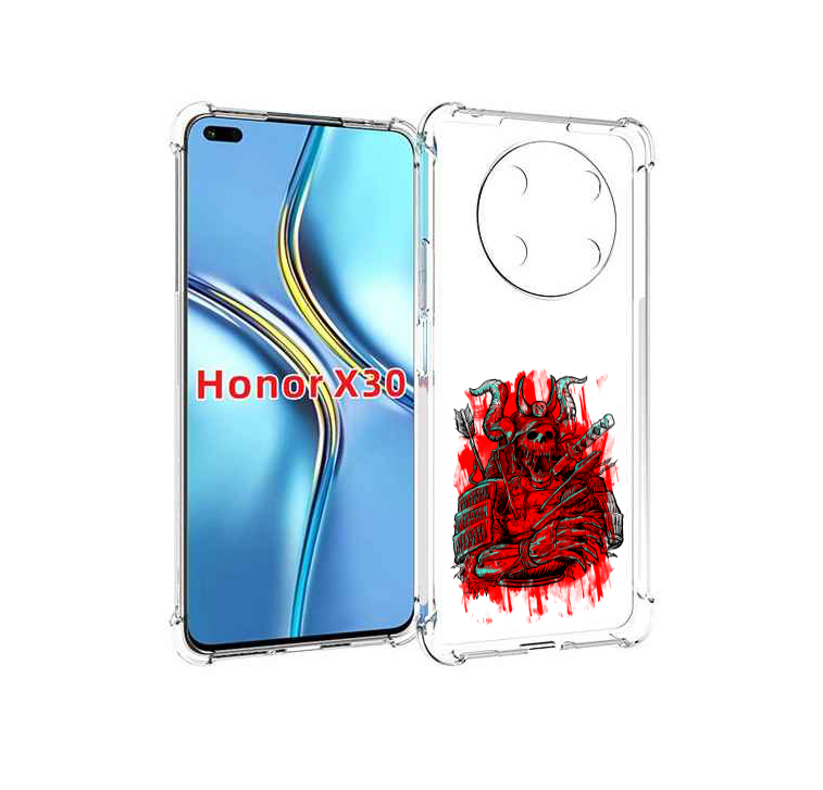 

Чехол MyPads красный скелет воин для Honor X30 / Magic4 Lite 5G, Прозрачный, Tocco