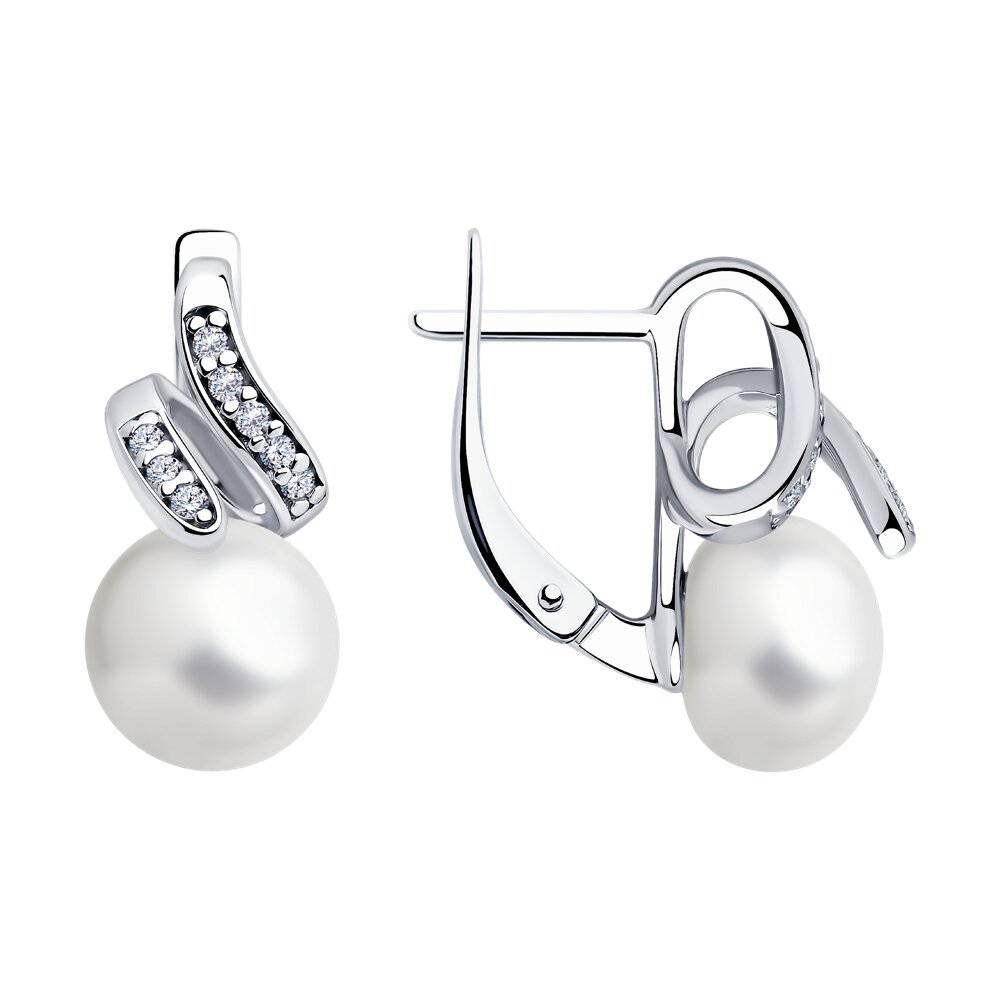 

Серьги из серебра SOKOLOV 92022641, жемчуг культивированный/фианит, 92022641