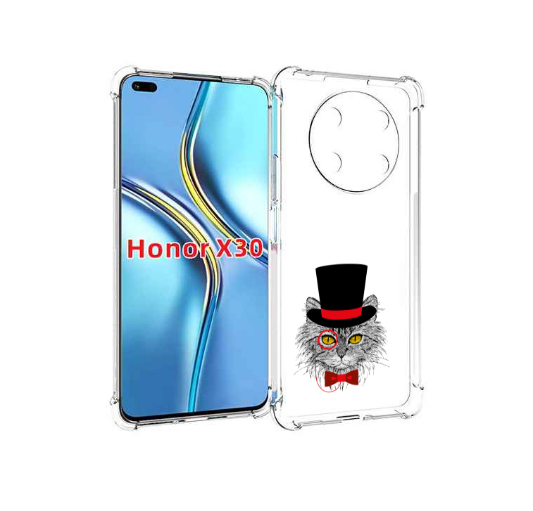 Чехол MyPads кот в шляпе для Honor X30 / Magic4 Lite 5G