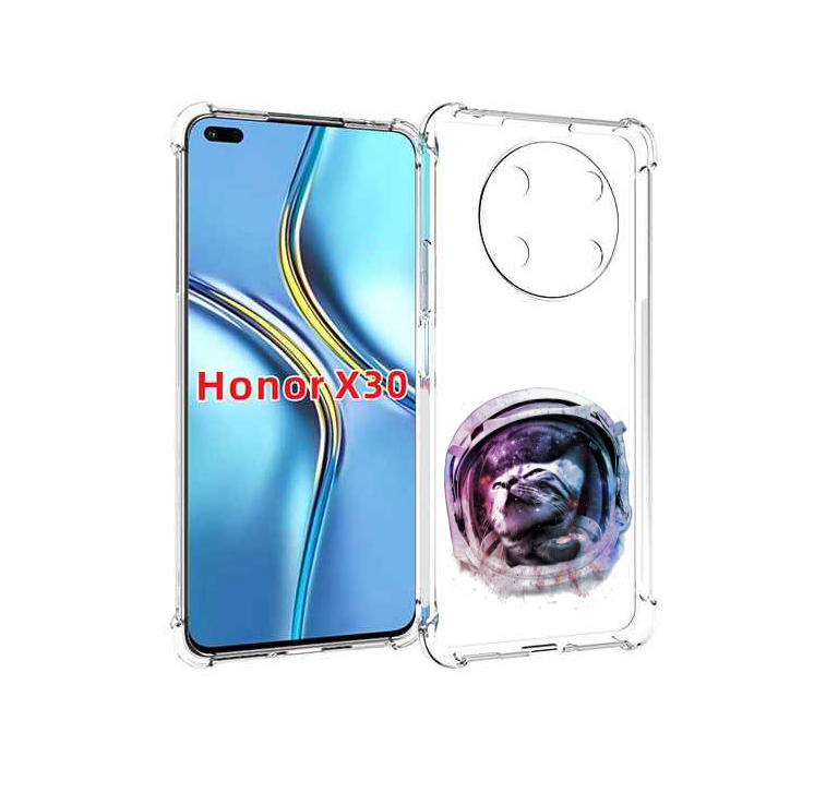 

Чехол MyPads кот в шлеме для Honor X30 / Magic4 Lite 5G, Прозрачный, Tocco