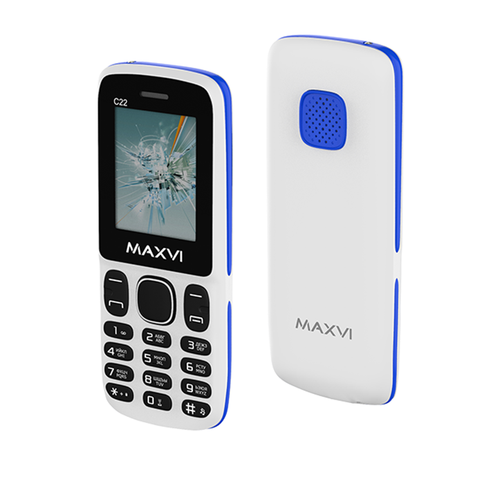 

Мобильный телефон Maxvi White/Blue ()