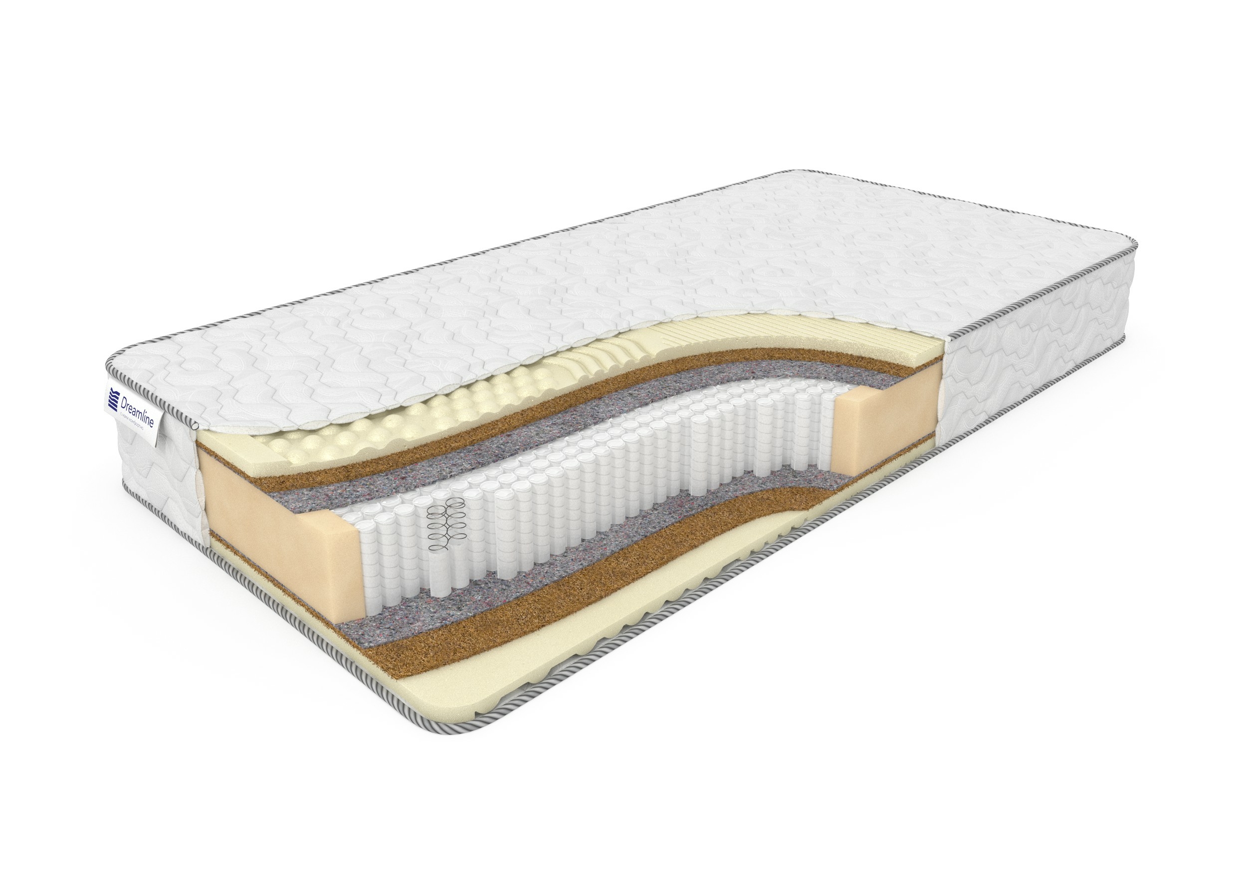

Матрас Dreamline Natural Space Massage S2000 215х200, Бежевый;белый;серый;серебристый, Natural Space Massage S2000