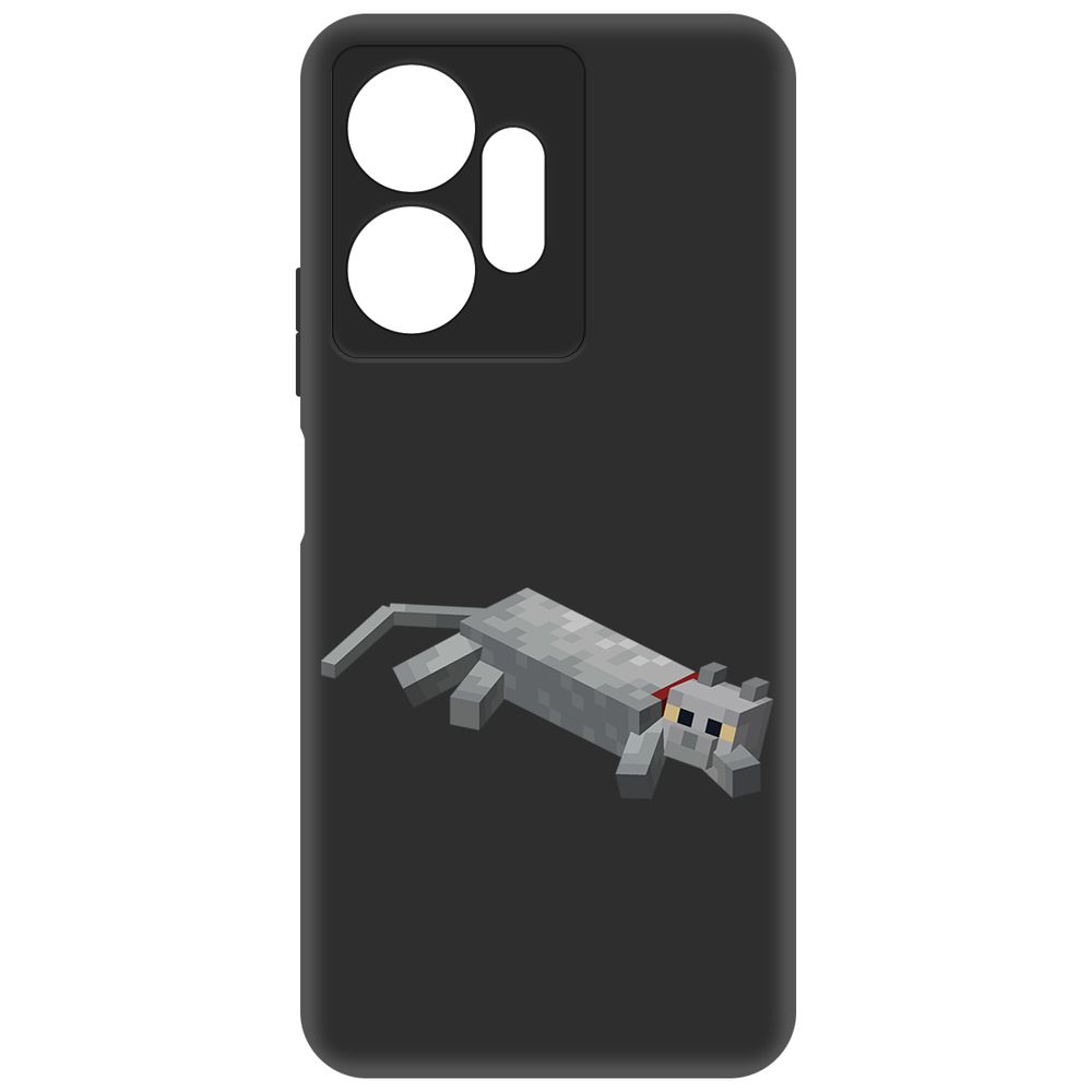 

Чехол-накладка Krutoff Soft Case Minecraft-Кошка для Infinix Zero 20 черный