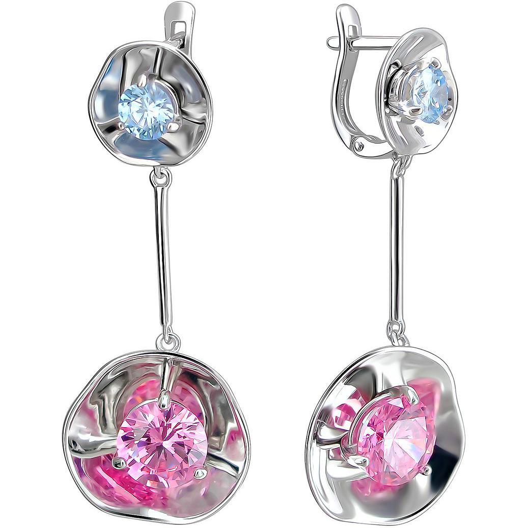 

Серьги женские из серебра Эстет Р3С25020006-1, фианит, Р3С25020006-1