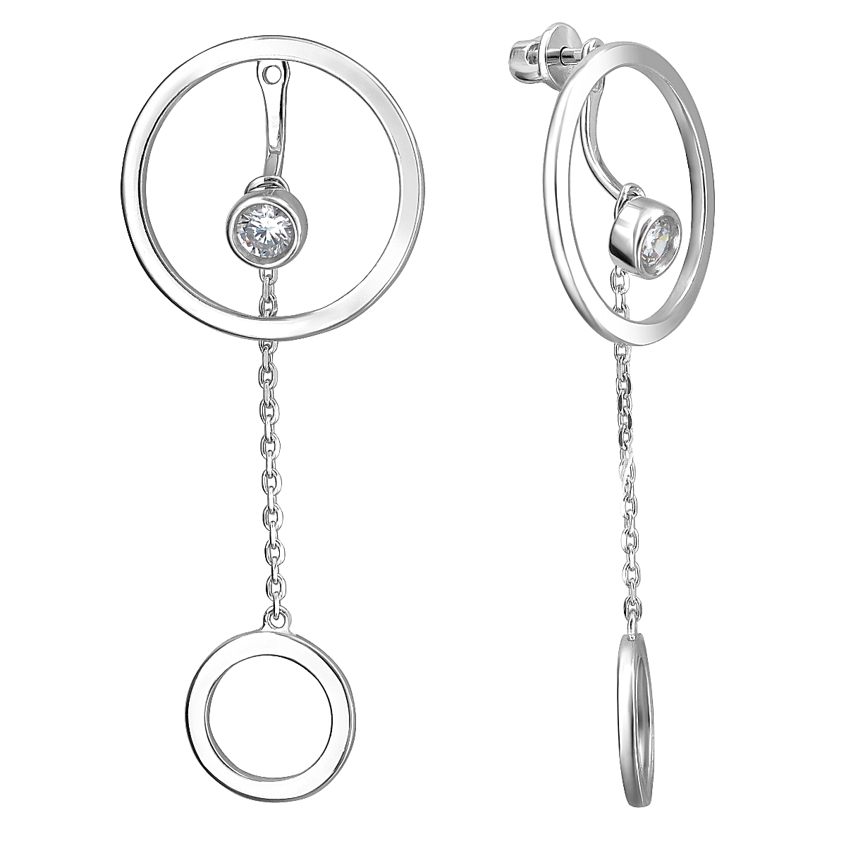 

Серьги женские из серебра Эстет Р3С15023576, фианит, Р3С15023576