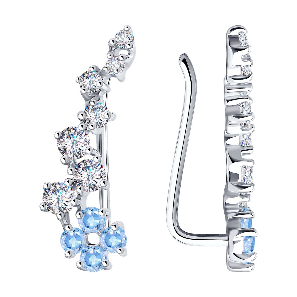 

Серьги из серебра SOKOLOV 94025015, фианит, 94025015