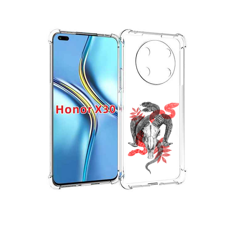 

Чехол MyPads змея в черепе рисунок для Honor X30 / Magic4 Lite 5G, Прозрачный, Tocco