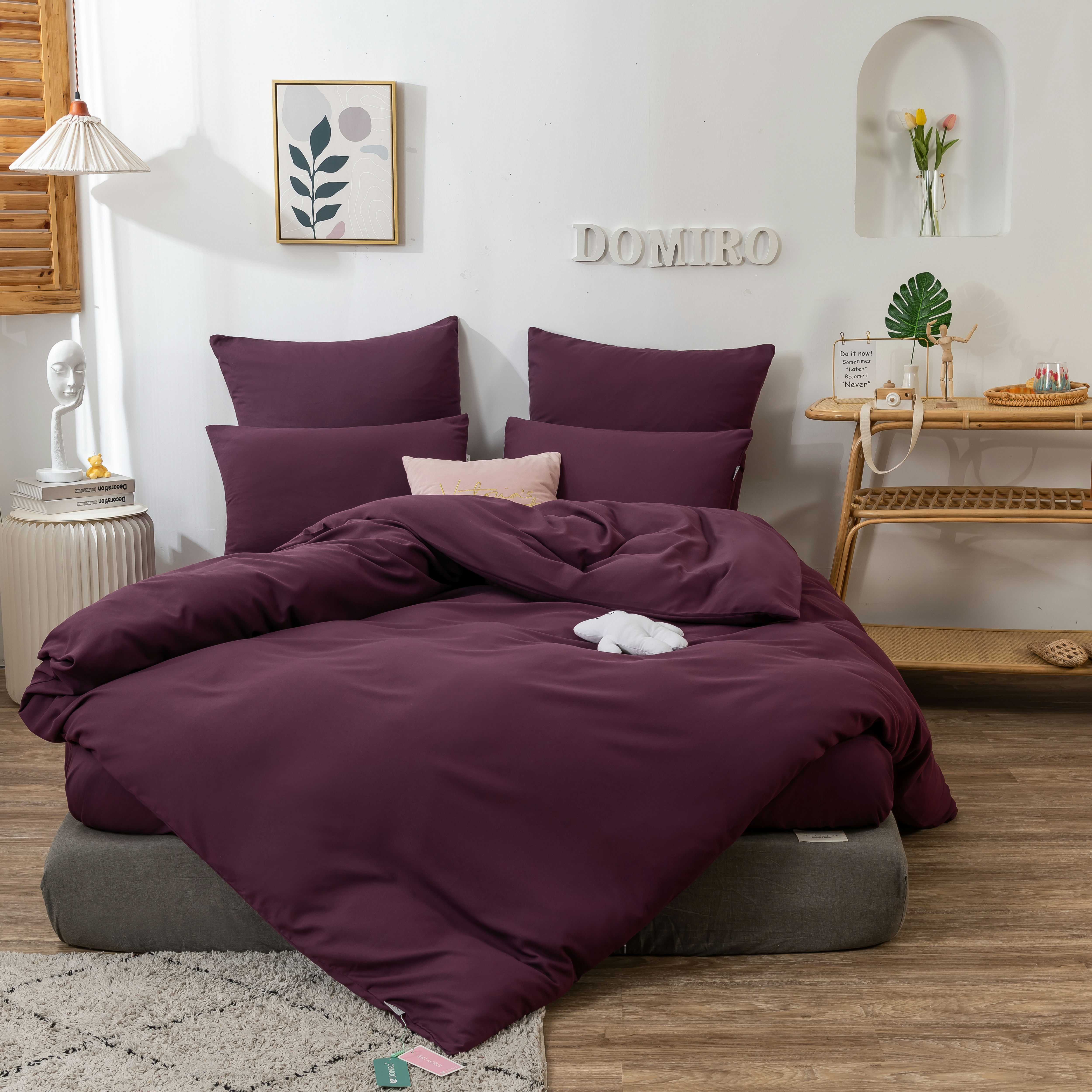 

Постельное белье DOMIRO Colors комплект Евро на молнии подарочный набор, COL01534