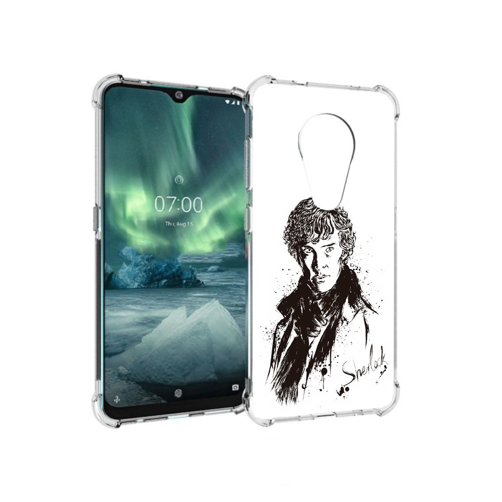 

Чехол MyPads Tocco для Nokia 7.2 шерлок холмс портрет (PT139171.105.698), Прозрачный, Tocco