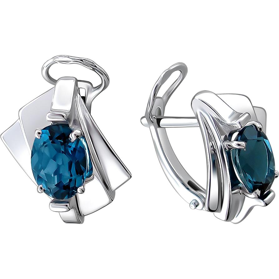 

Серьги женские из серебра Эстет 48С352708, топаз, 48С352708