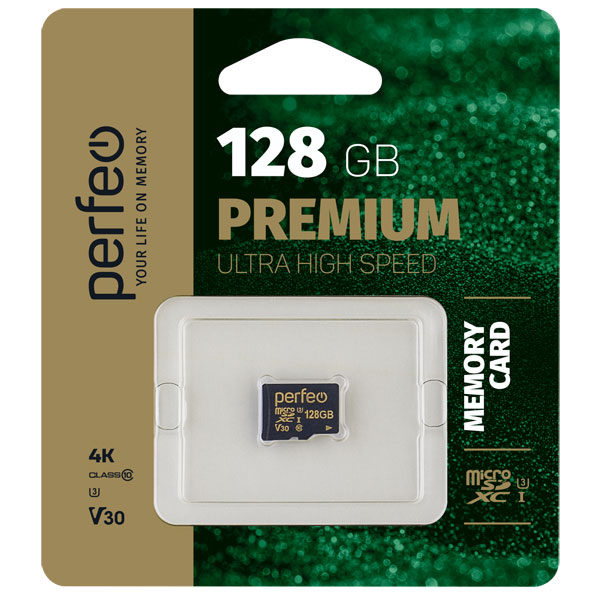 Карта памяти Perfeo High-Capacity microSDXC Class 10 UHS-1 V30 128GB