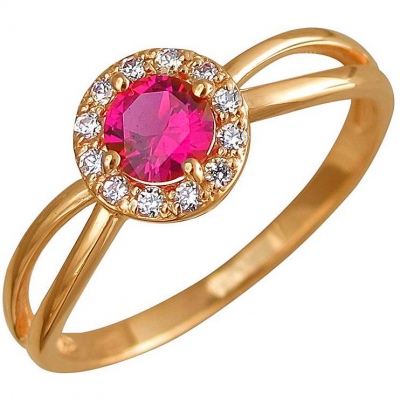 

Кольцо из серебра р.  Эстет 01К258522А-3, фианит/корунд, 01К258522А-3
