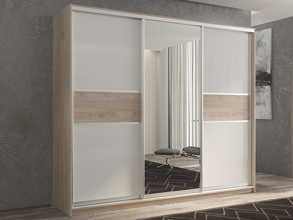 

Шкаф-купе 3-х дверный Кааппи 10 Дуб Кастелло Серый 240х60х230 см, Бежевый;белый