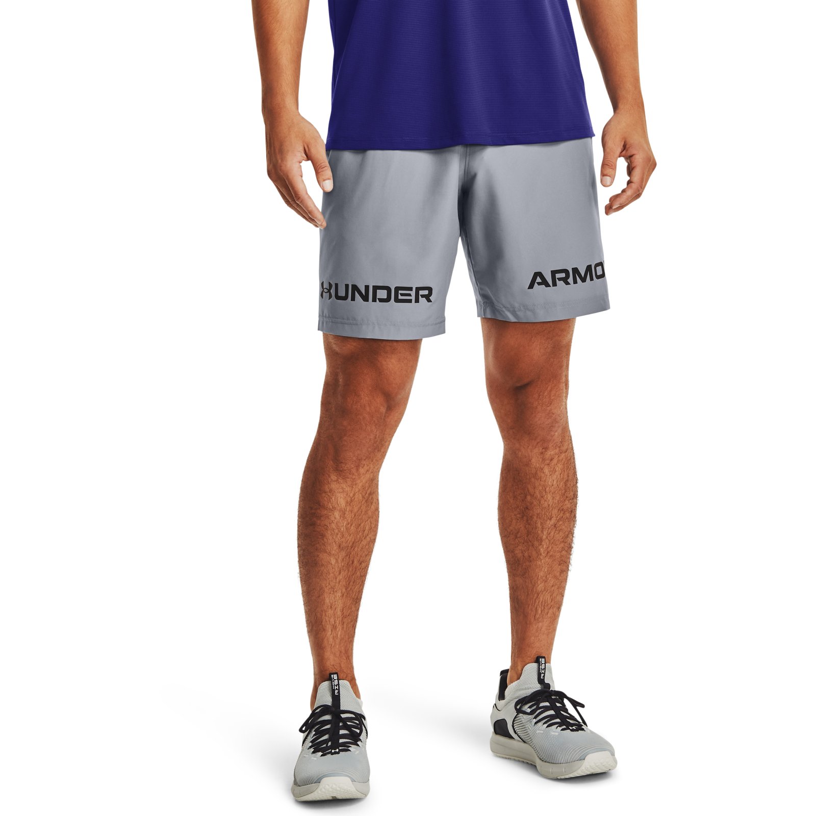 фото Шорты мужские under armour ua woven graphic wm short серые 2xl