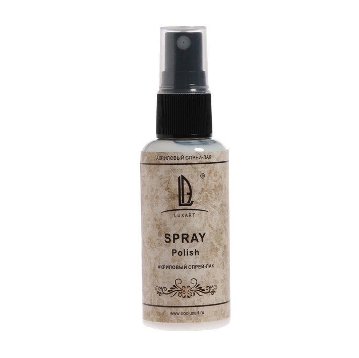 

Лак полиуретановый 50 мл (спрей), матовый, LUXART LuxSpray, не липкий, водная основа, фини, Прозрачный, LuxSpray
