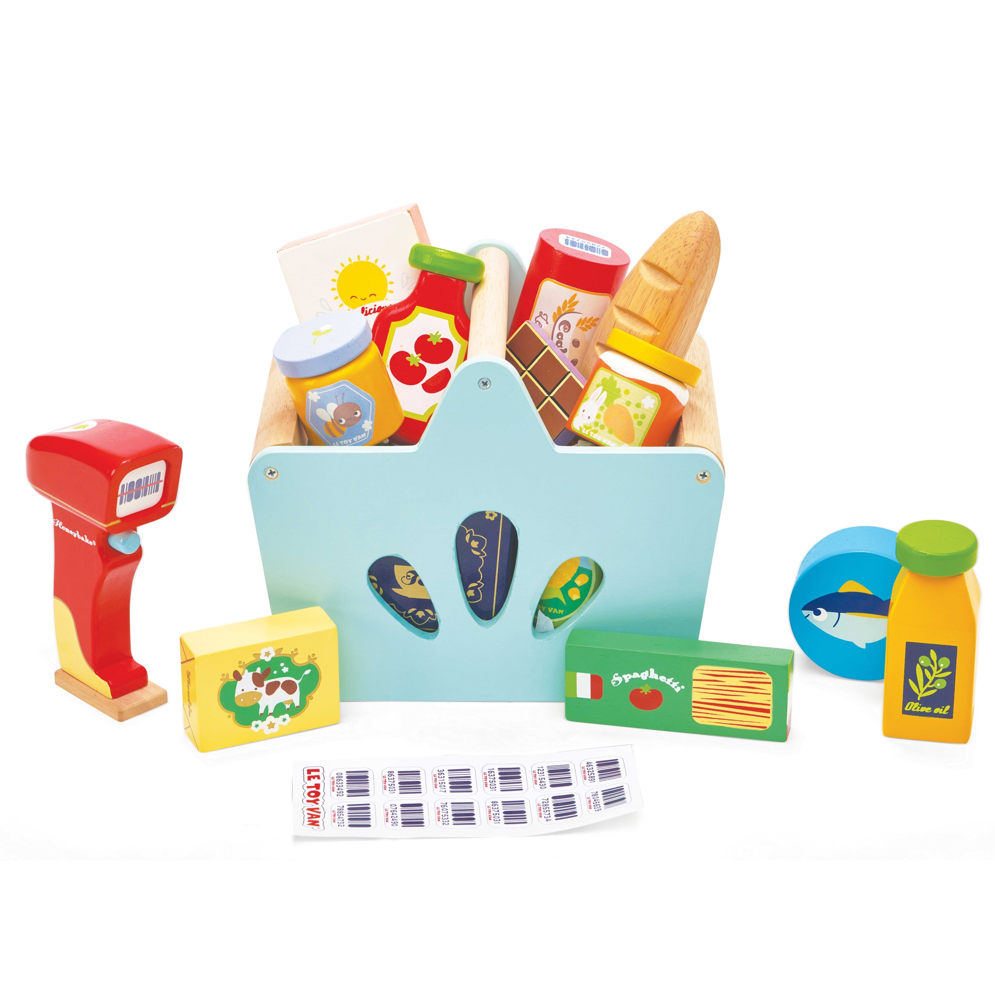 фото Игровой набор le toy van корзина с продуктами и сканер